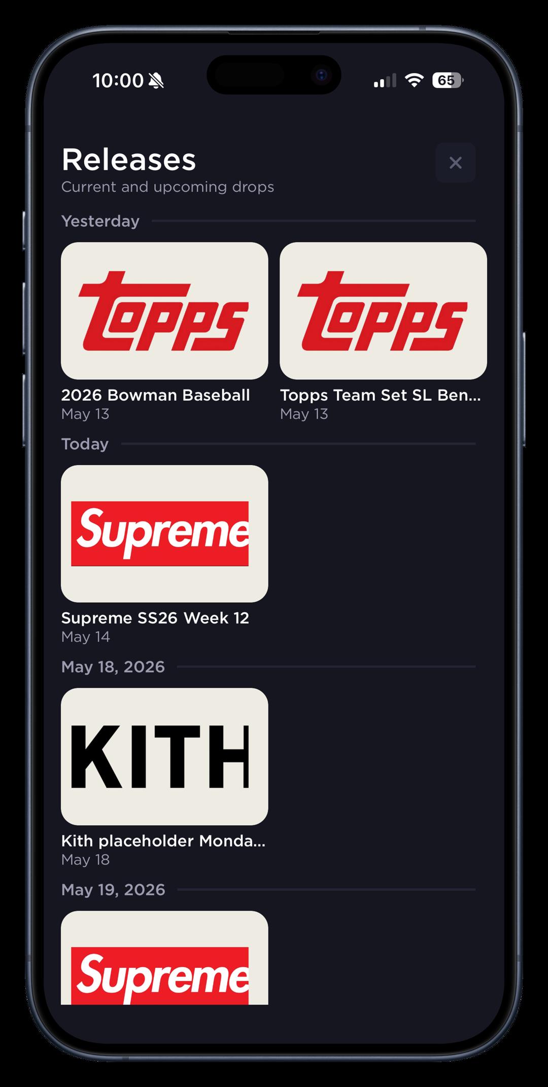 Cybersole for mobile app release info screen